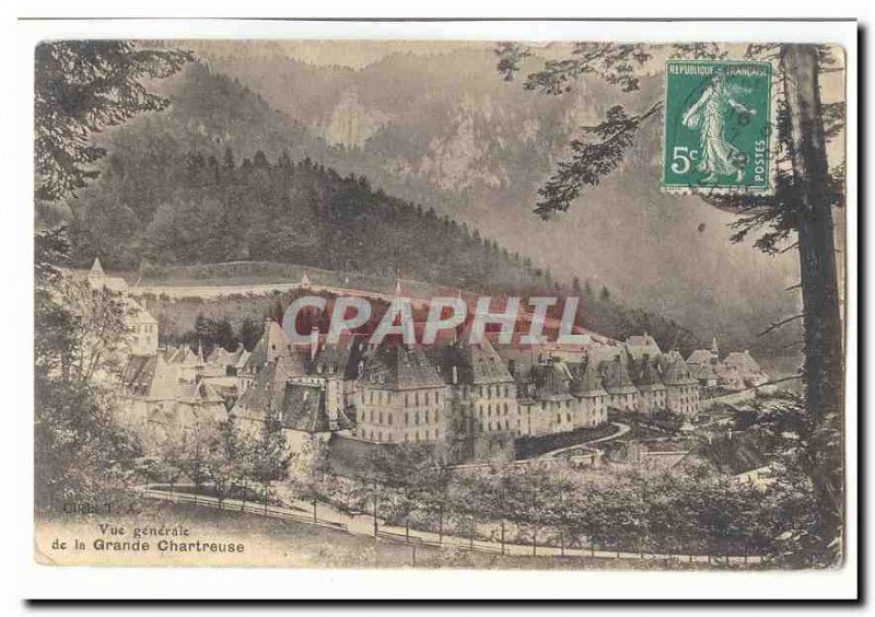 Old Postcard General view of the Grande Chartreuse