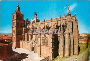 Postcard Modern Astorga The Cathedral of The Assumption Facade