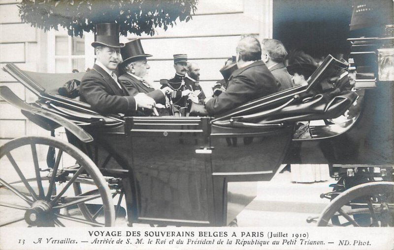 Travel of Belgian sovereigns to Paris 1910 royal coach