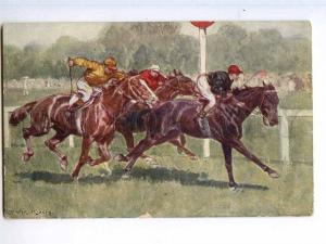 245160 HORSE RACING Hippodrome by Ludwig KOCH vintage 493-5 PC