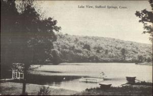 Stafford Springs CT Lake View Postcard