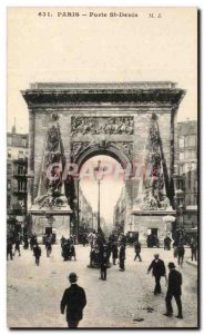 Old Postcard Paris Porte St Denis