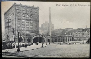 Vintage Postcard 1901-1907 Union Station, P.R.R. Pittsburgh, Pennsylvania (PA)