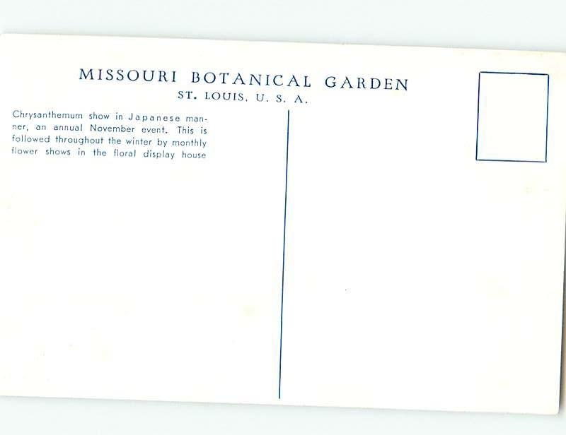 Unused W-Border MISSOURI BOTANICAL GARDEN St. Louis Missouri MO HM8124