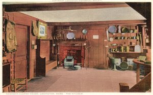 Vintage Postcard Hancock-Clarke House The Kitchen Lexington Massachusetts MA