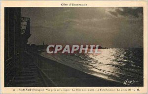 Old Postcard St. Malo - View from the Dam