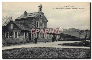 Old Postcard The Alps Mountaineering National Refuge Col de Manse