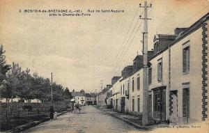 Montoir-de-Bretagne France Street View Horse & Wagon Postcard