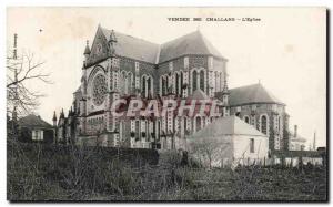 Old Postcard Vendee Challans L & # 39Eglise