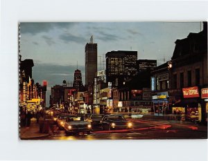 Postcard A night view of Yonge St. Toronto Canada