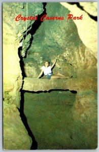 Vtg Clay Alabama AL Birmingham Crystal Caverns Park Postcard