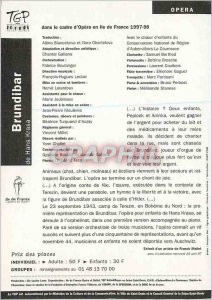 Postcard Modern Brundibar by Hans Krasa Opera in Ile de France 1997 1998 Thea...