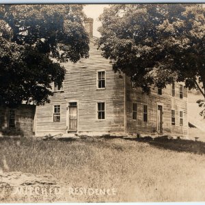 c1910s Old Colonial House RPPC Mitchell Residence Photo Postcard Clapboard A85