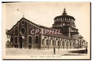 Old Postcard Milano Chiesa Maria della Grazie