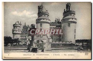 Old Postcard Chateau de Pierrefonds in Entree