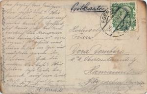 RPPC 1910 Eger cancel Hungary to Hermannstadt Sibiu Emanuel Fischer store - RARE