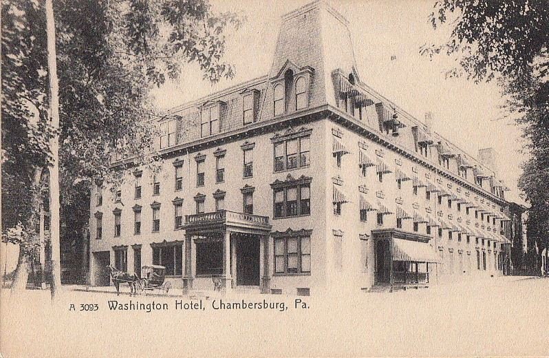 Postcard Washington Hotel Chambersburg PA