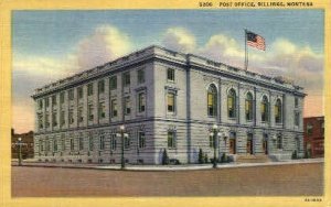 Post Office - Billings, Montana MT Postcard