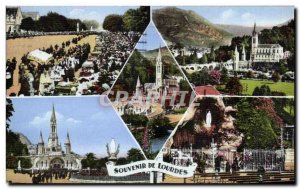 Old Postcard Souvenir De Lourdes