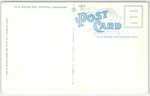 Vintage Public Library Geneva Ohio Linen Postcard by Stiles Paper