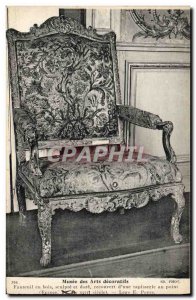 Old Postcard Musee des Arts Decoratifs wooden chair