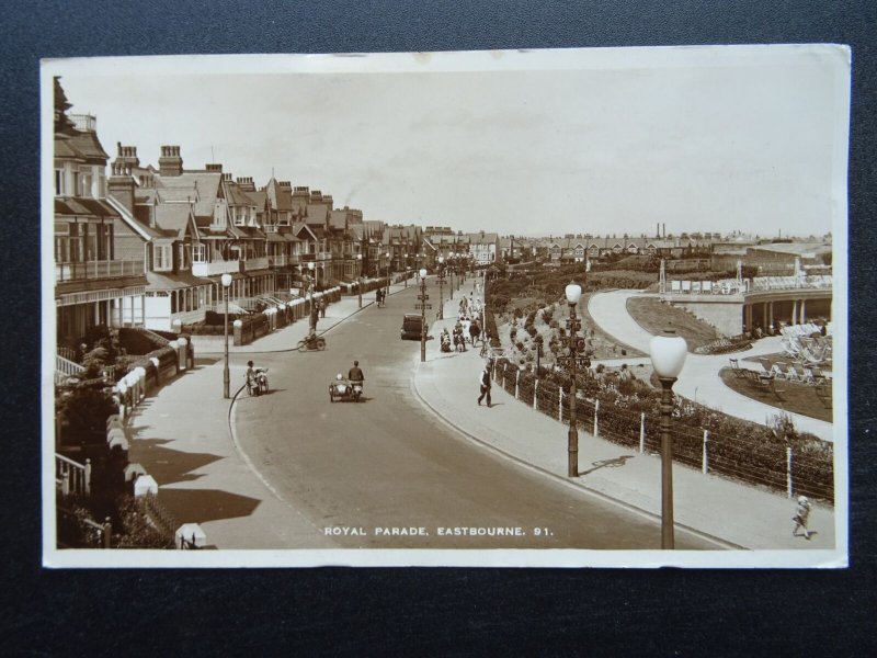 East Sussex EASTBOURNE Royal Parade c1930s RP Postcard