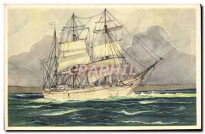 Postcard Old Boat Sailboat