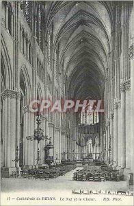 Old Postcard Cathedral of Reims The Nave and Choir