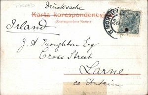 Krakow Cancel Polish Exiles? Hunting  c1905 Postcard
