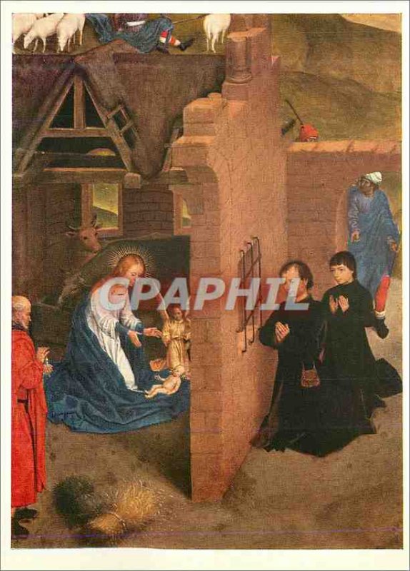 Postcard Modern Hans Memling (1433 1494) Anbetung Kindes of Adoration (Detail...