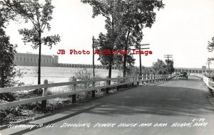 IA, Keokuk, Iowa, RPPC, Highway Showing Powerhouse & Dam, Photo No E-79