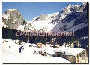 Postcard Modern Pralognan la Vanoise Savoie slopes of the arrival of Glieres ...