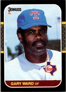 1987 Donruss Baseball Gary Ward Texas Rangers sk20330