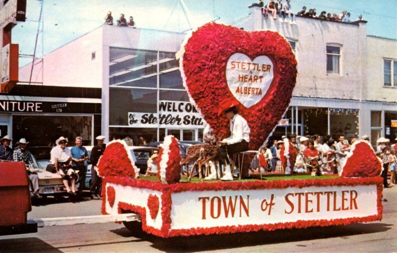 Stettler, Alberta, Canada - Parade Float - Stettler Heart of Alberta - c1950
