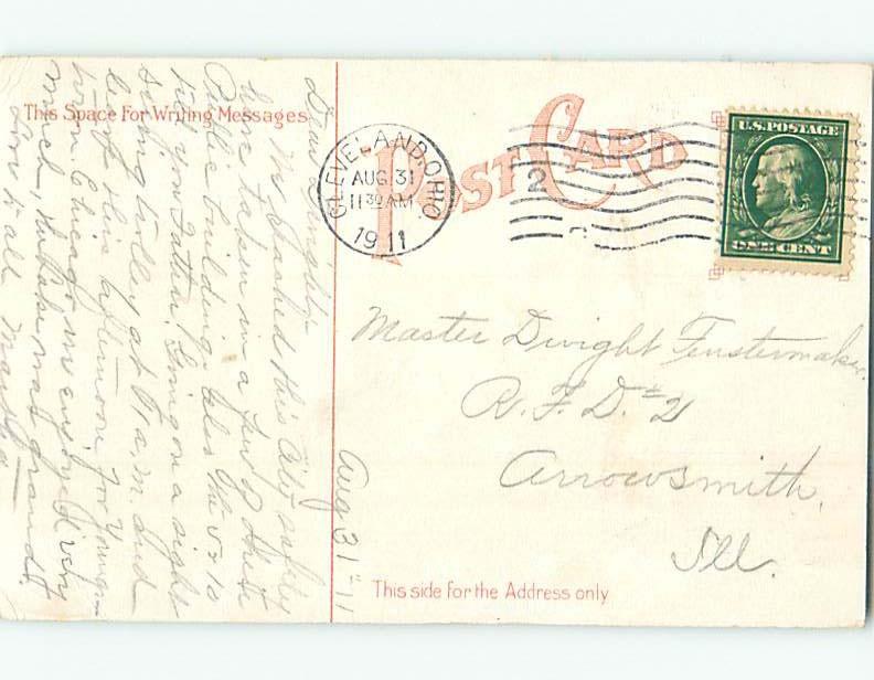 Divided-Back PARK SCENE Cleveland Ohio OH hk8384