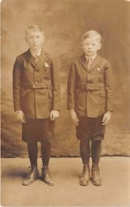 2 Young boys Child, People Photo Unused 