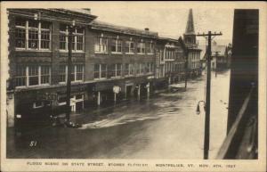 Montpelier VT 1927 Flood Damage VINTAGE EXC COND Postcard #3