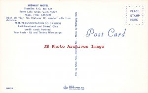 CA, South Lake Tahoe, California, Midway Motel, Multi-View, Dexter No 16642-C