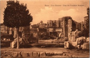 Vtg Roma Foro Romano Casa dei Pontefice Massimo Rome Italy 1910s View Postcard