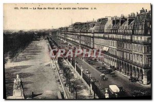 Postcard The Old Paris Street and Garden of Rivoil Tullerles