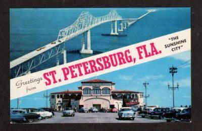 FL Greetings from ST PETERSBURG FLORIDA Postcard PC