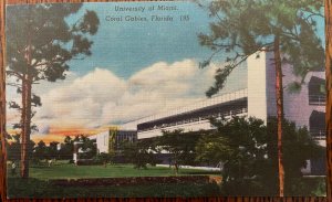 Vintage Postcard 1947 Univ. of Miami, Memorial, Coral Gables, Florida (FL)