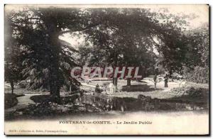 Old Postcard Fontenay Le Comte The Public Garden