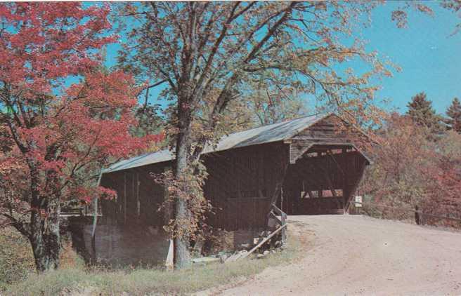 Sandwich NH, New Hampshire - Durgin Covered Bridge on Cold River