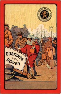 PC GOLF, BELGIUM, OOSTENDE - DOVER, ADVERTISING, Vintage Postcard (b45459) 