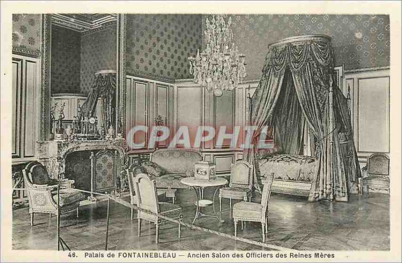 Postcard Old Palace of Fontainebleau Former Queens Officers Lounge Meres