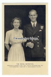 r2365 - Princess Elizabeth &  Lieut. Philip Mountbatten now engaged -  postcard