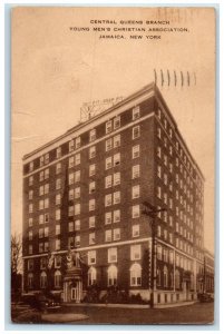 c1942 Central Queens Branch Young Men's Christian Jamaica New York NY Postcard