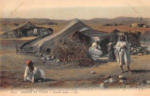 Algeria Africa? Arab Gourbi Tents Vintage Postcard AA46873