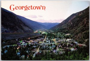 Georgetown Washington D.C. Historic Buildings And Streets Town Lights Postcard